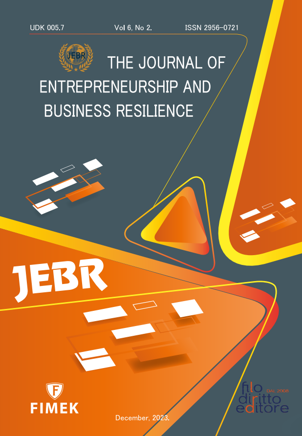 					View Vol. 6 No. 2 (2023): Journal of Entrepreneurship and Business Resilience 
				